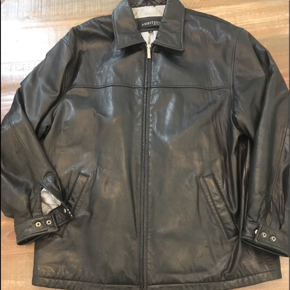 AMBITION NEW YORK - LEATHER JACKET - SZ 2XL